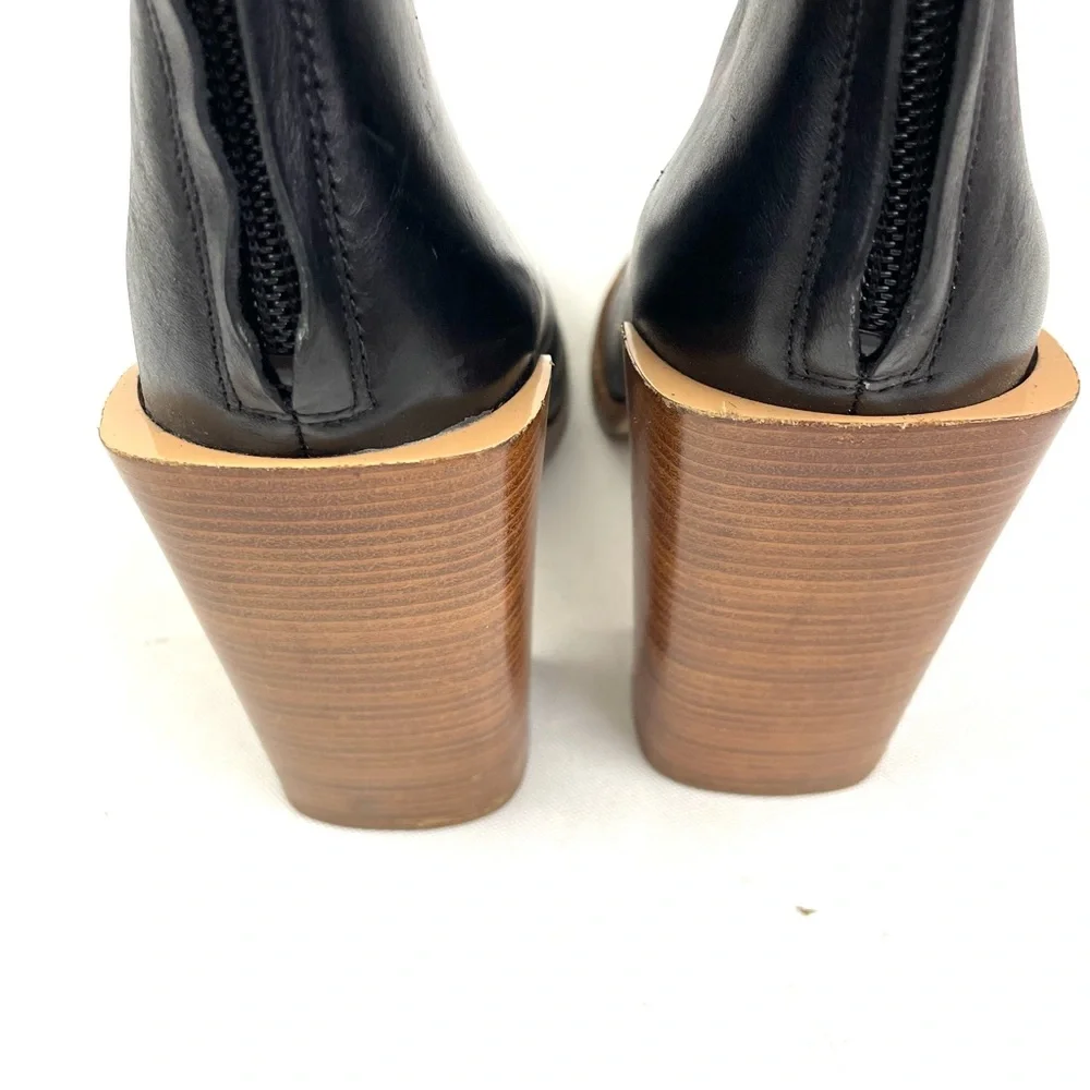 3.1 Philip Lim Black Jasper Ankle Stacked Heel Boots 39